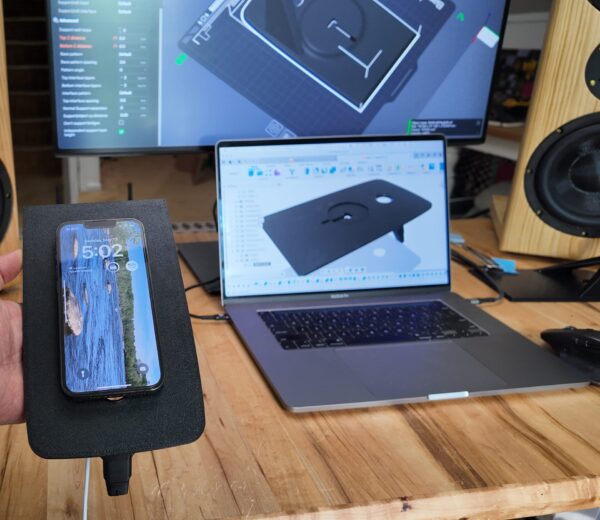 BMW i3 shelf with MagSafe Qi charger for under the armrest - Image 5