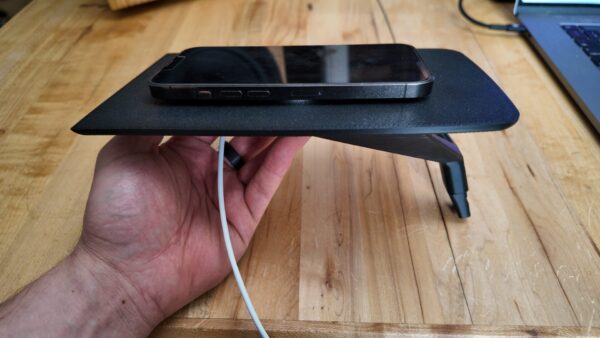 BMW i3 shelf with MagSafe Qi charger for under the armrest - Image 2